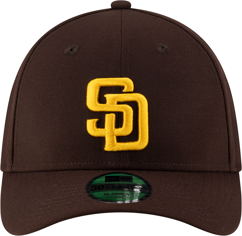 San Diego Padres New Era M-Crown Player Replica 39Thirty Brown Flex Fit Hat Official Team Hat Sports Fan Cap Official MLB Team Hat Baseball Fan Cap