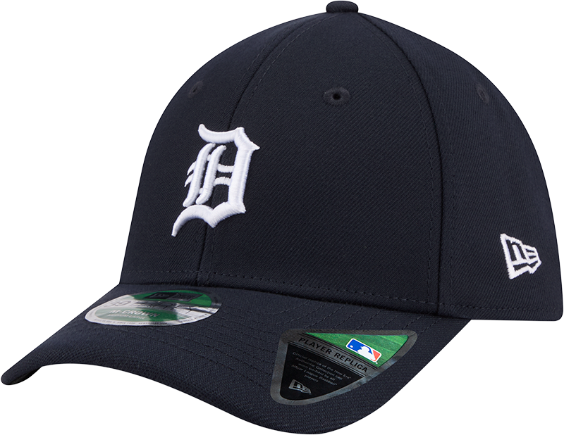 Detroit Tigers New Era M-Crown Player Replica 39Thirty Navy Flex Fit Hat Official Team Hat Sports Fan Cap Official MLB Team Hat Baseball Fan Cap