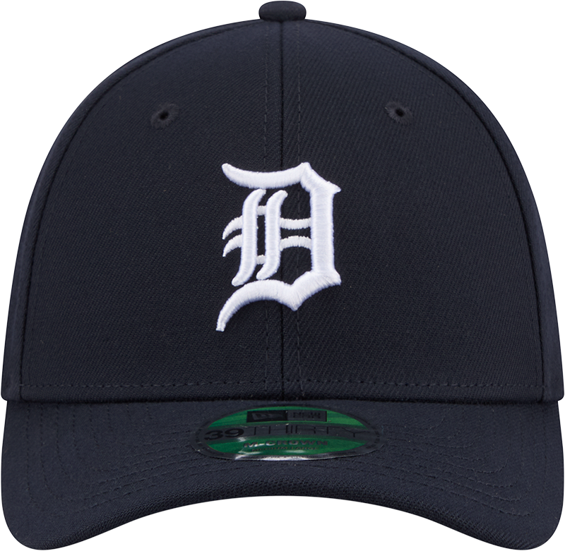 Detroit Tigers New Era M-Crown Player Replica 39Thirty Navy Flex Fit Hat Official Team Hat Sports Fan Cap Official MLB Team Hat Baseball Fan Cap