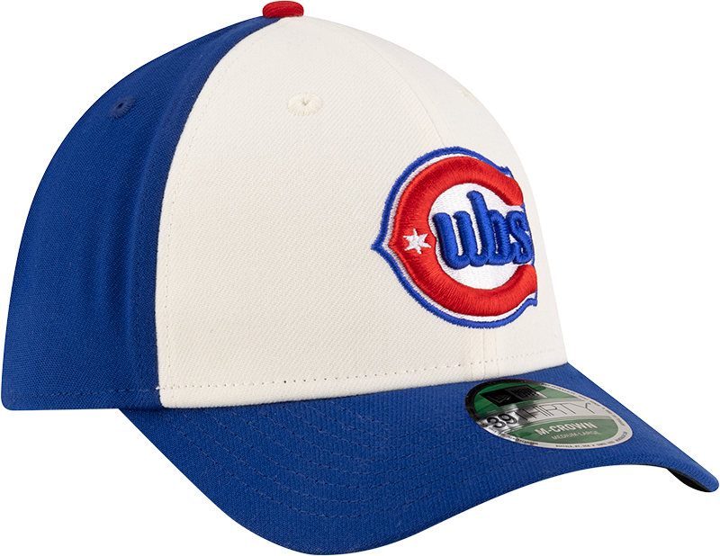 Chicago Cubs New Era M-Crown 39Thirty Alternate 2 Player Replica Blue Flex Fit Hat Official Team Hat Sports Fan Cap Official MLB Team Hat Baseball Fan