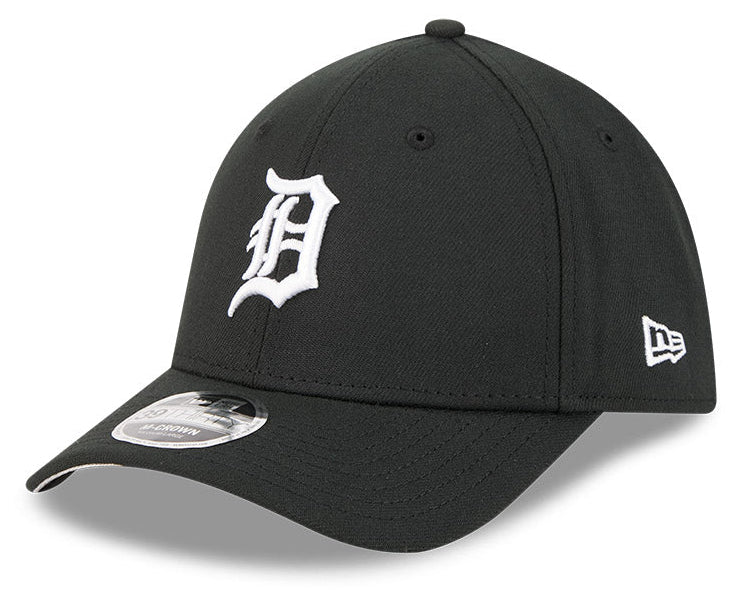 Detroit Tigers M-Crown 39Thirty Black White Flex Fit Hat Official Team Hat Sports Fan Cap Official MLB Team Hat Baseball Fan Cap