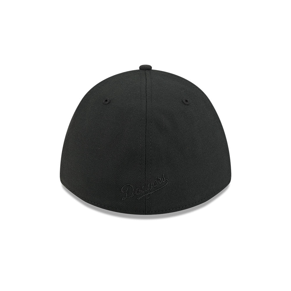 Los Angeles Dodgers M-Crown 39Thirty Tonal Black Flex Fit Hat Official Team Hat Sports Fan Cap Official MLB Team Hat Baseball Fan Cap