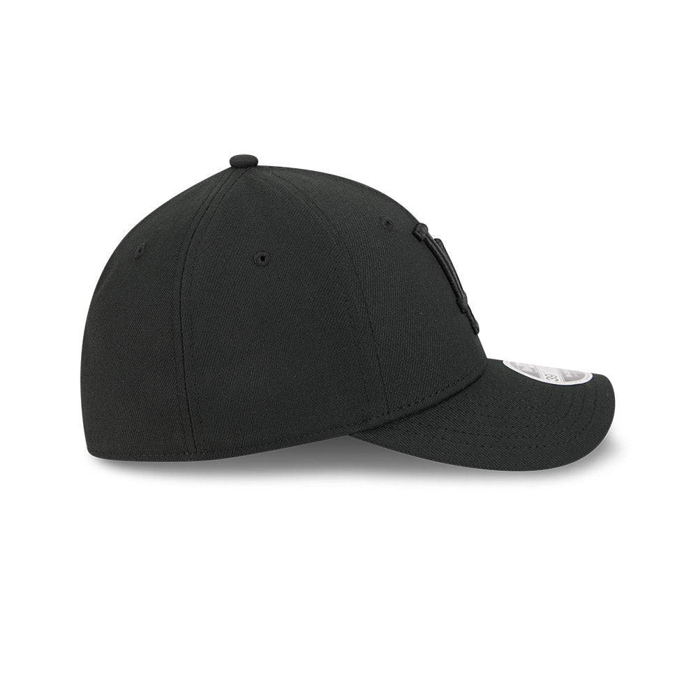 Los Angeles Dodgers M-Crown 39Thirty Tonal Black Flex Fit Hat Official Team Hat Sports Fan Cap Official MLB Team Hat Baseball Fan Cap