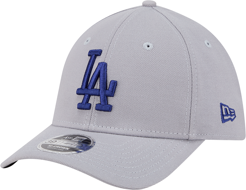 Los Angeles Dodgers New Era M-Crown 39Thirty Gray Flex Fit Hat Official Team Hat Sports Fan Cap Official MLB Team Hat Baseball Fan Cap