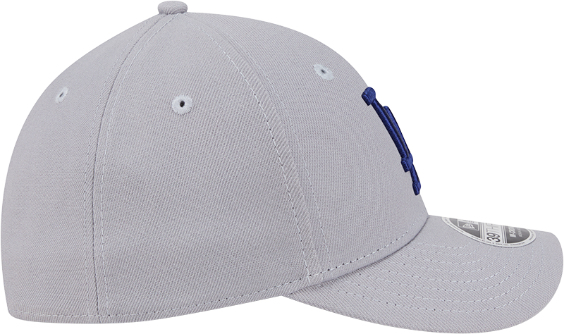 Los Angeles Dodgers New Era M-Crown 39Thirty Gray Flex Fit Hat Official Team Hat Sports Fan Cap Official MLB Team Hat Baseball Fan Cap