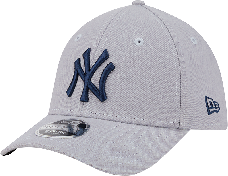 New York Yankees New Era M-Crown 39Thirty Gray Flex Fit Hat Official Team Hat Sports Fan Cap Official MLB Team Hat Baseball Fan Cap