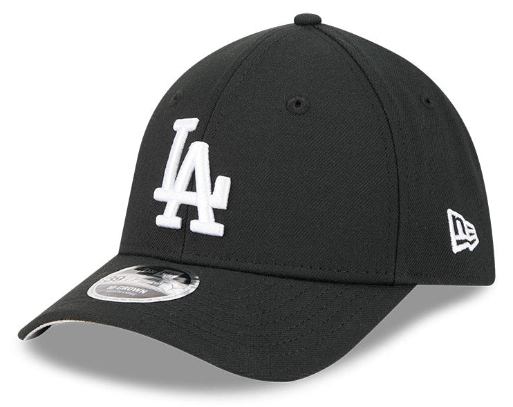 Los Angeles Dodgers M-Crown 39Thirty Black White Flex Fit Hat Official Team Hat Sports Fan Cap Official MLB Team Hat Baseball Fan Cap