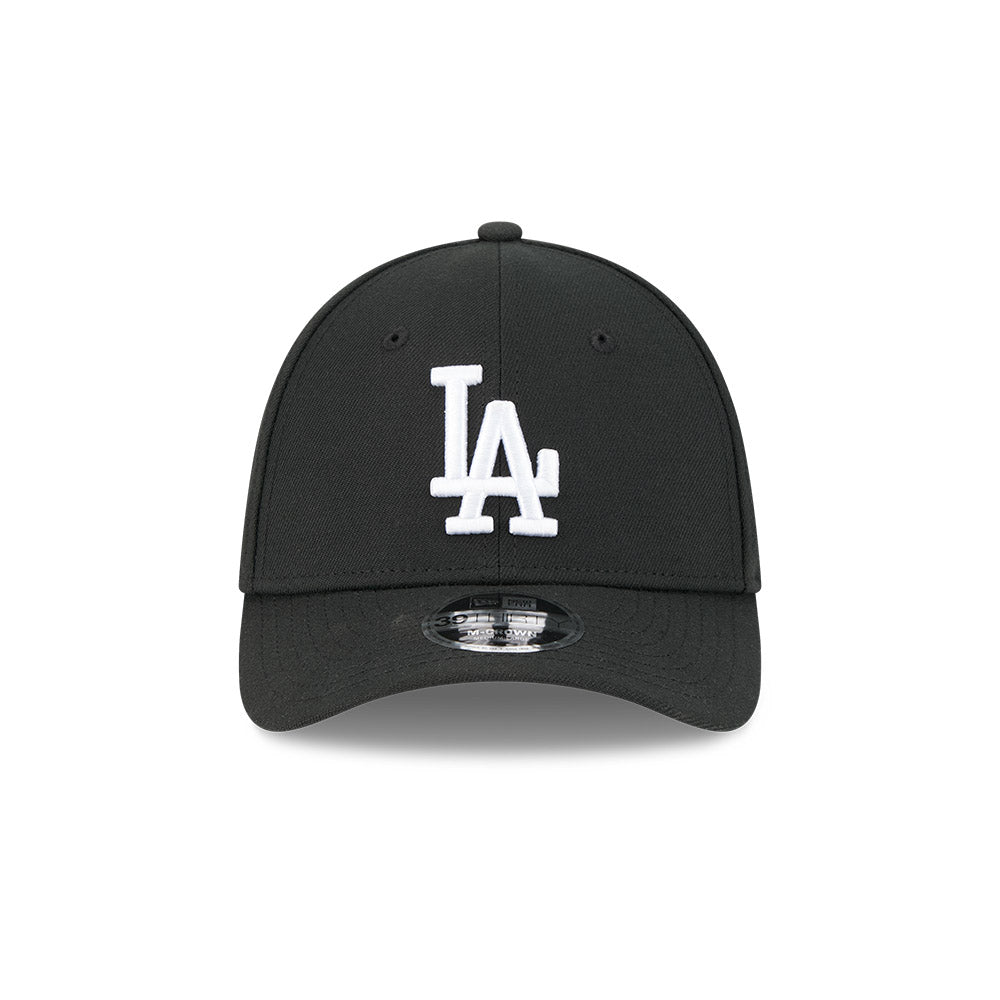 Los Angeles Dodgers M-Crown 39Thirty Black White Flex Fit Hat Official Team Hat Sports Fan Cap Official MLB Team Hat Baseball Fan Cap