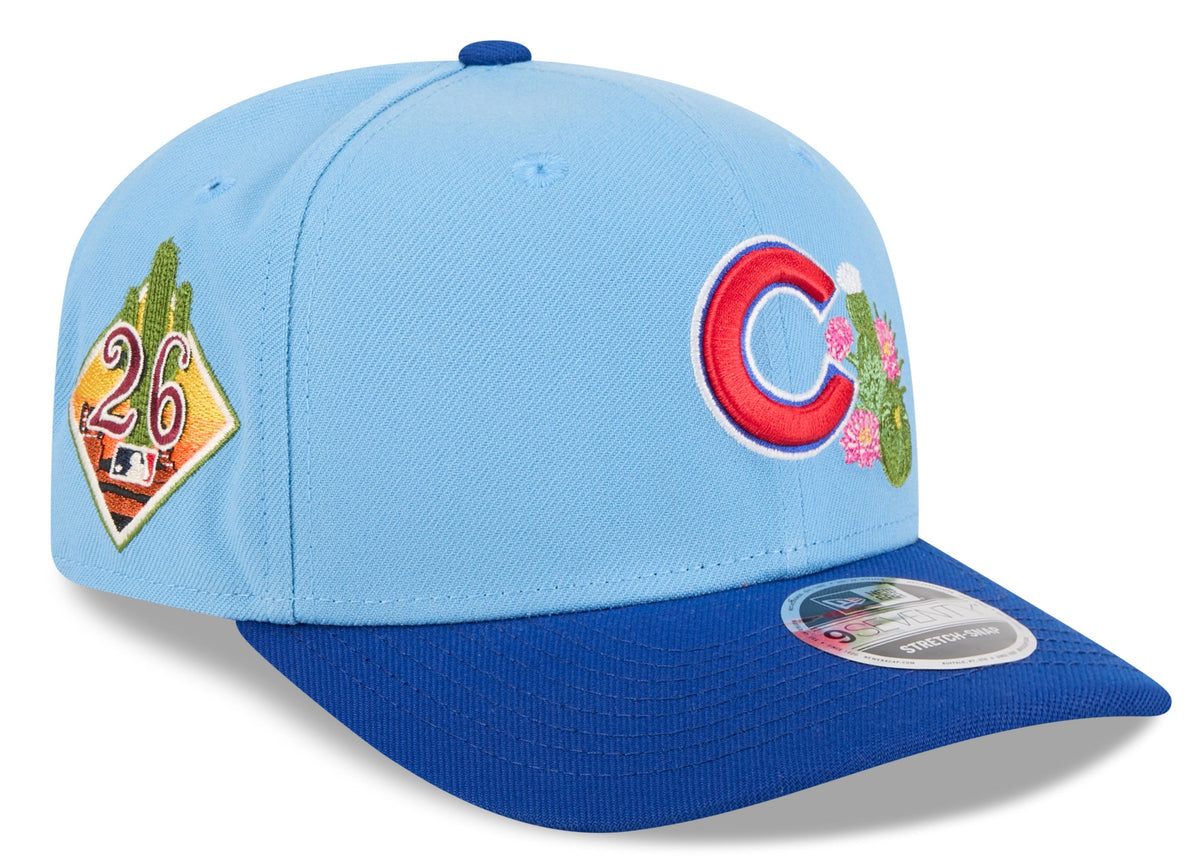 Chicago Cubs New Era 2026 Spring Training 9SEVENTY Stretch Snap Adjustable Hat - Blue Official Team Hat Sports Fan Cap Official MLB Team Hat Baseball