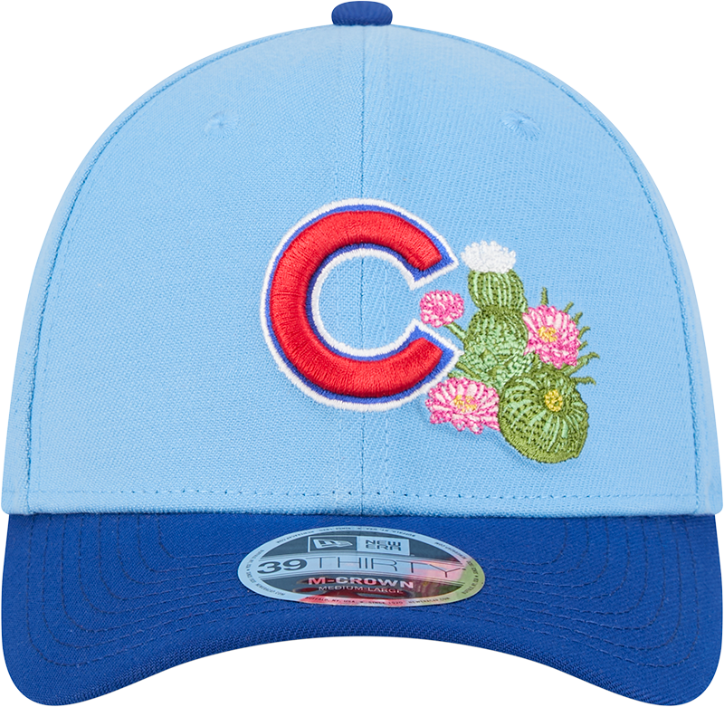 Chicago Cubs New Era 2026 Spring Training M-Crown 39Thirty Player Replica Blue Flex Fit Hat Official Team Hat Sports Fan Cap Official MLB Team Hat Bas