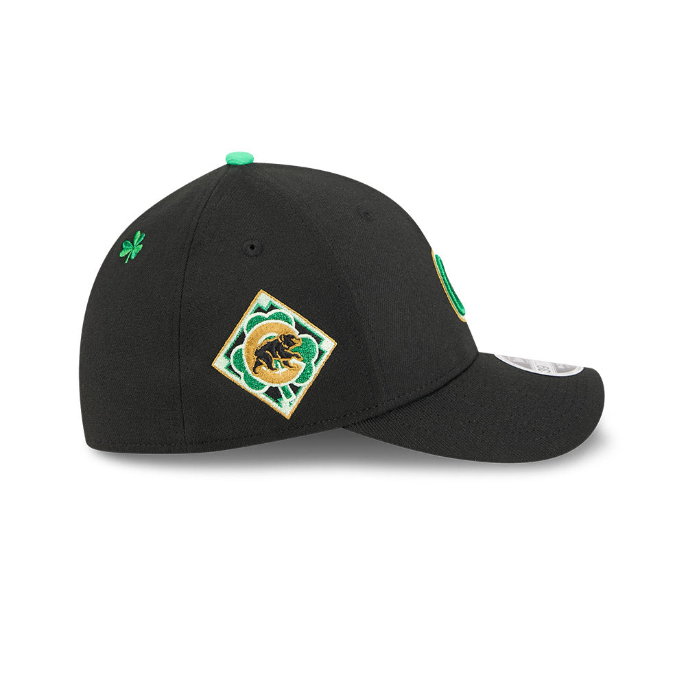 Chicago Cubs New Era M-Crown 39Thirty St Patrick s Day Flex Fit Hat Official Team Hat Sports Fan Cap Official MLB Team Hat Baseball Fan Cap