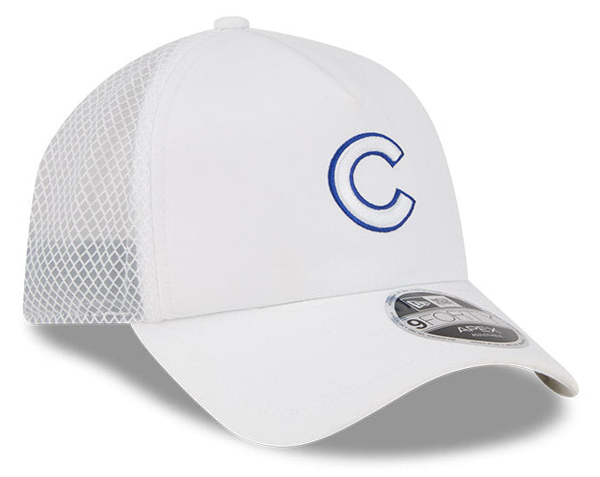 Chicago Cubs New Era 2026 Batting Practice 9Forty APEX C Logo Snap Adjustable Hat-White Official Team Hat Sports Fan Cap Official MLB Team Hat Basebal