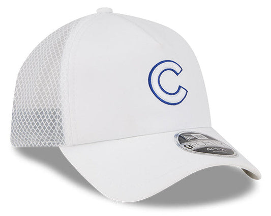 Chicago Cubs New Era 2026 Batting Practice 9Forty APEX C Logo Snap Adjustable Hat-White Official Team Hat Sports Fan Cap Official MLB Team Hat Basebal