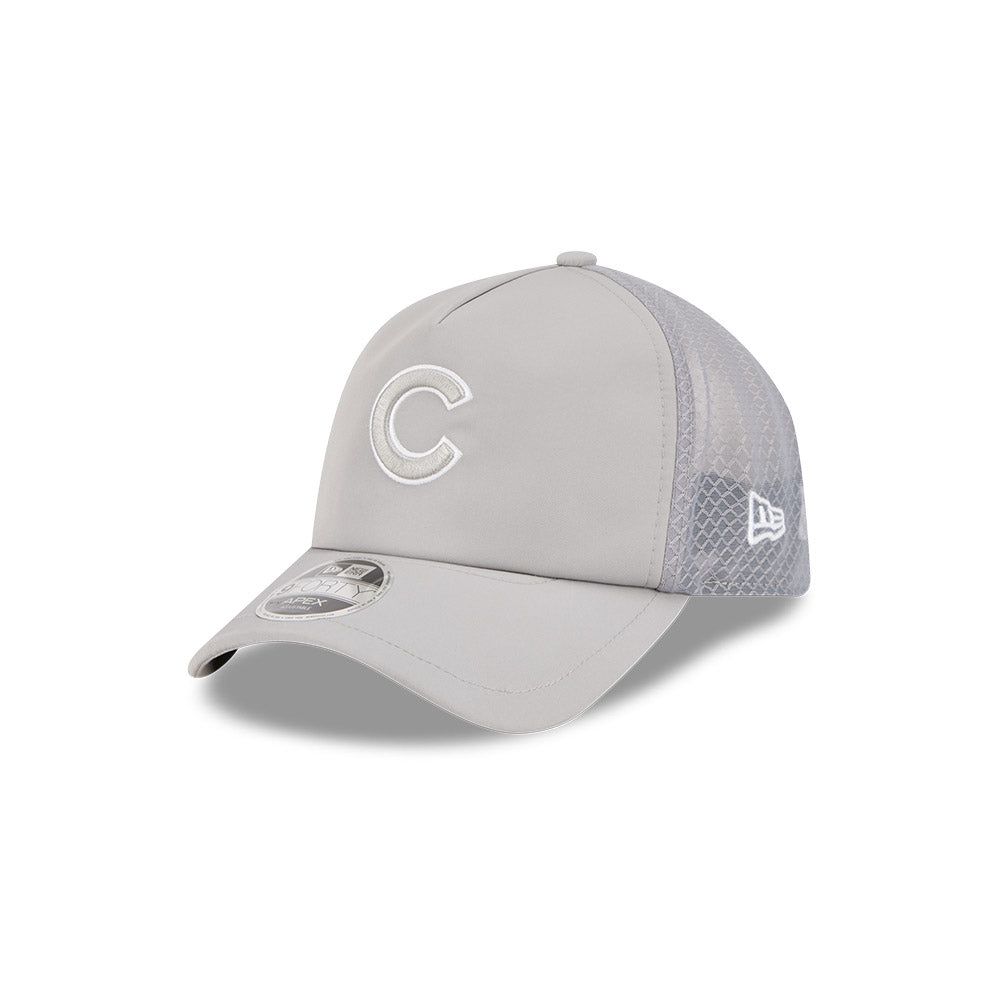 Chicago Cubs New Era 2026 Batting Practice 9Forty APEX C Logo Snap Adjustable Hat-Grey Official Team Hat Sports Fan Cap Official MLB Team Hat Baseball