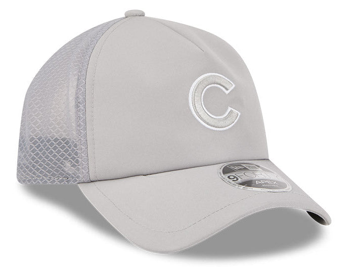 Chicago Cubs New Era 2026 Batting Practice 9Forty APEX C Logo Snap Adjustable Hat-Grey Official Team Hat Sports Fan Cap Official MLB Team Hat Baseball