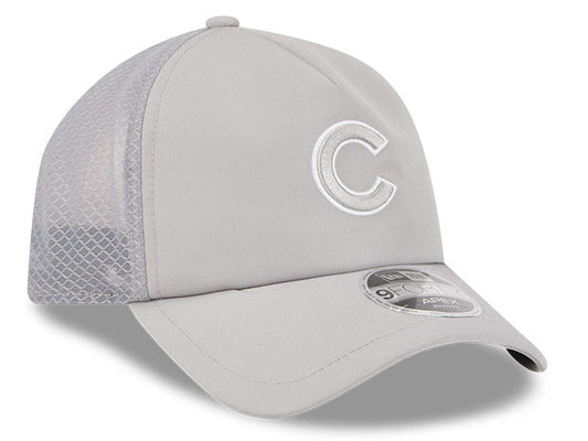 Chicago Cubs New Era 2026 Batting Practice 9Forty APEX C Logo Snap Adjustable Hat-Grey Official Team Hat Sports Fan Cap Official MLB Team Hat Baseball