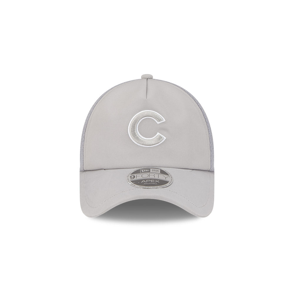 Chicago Cubs New Era 2026 Batting Practice 9Forty APEX C Logo Snap Adjustable Hat-Grey Official Team Hat Sports Fan Cap Official MLB Team Hat Baseball