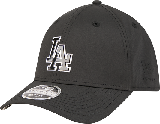 Los Angeles Dodgers New Era M-Crown 39Thirty Metallic Black Performance Flex Fit Hat Official Team Hat Sports Fan Cap Official MLB Team Hat Baseball F