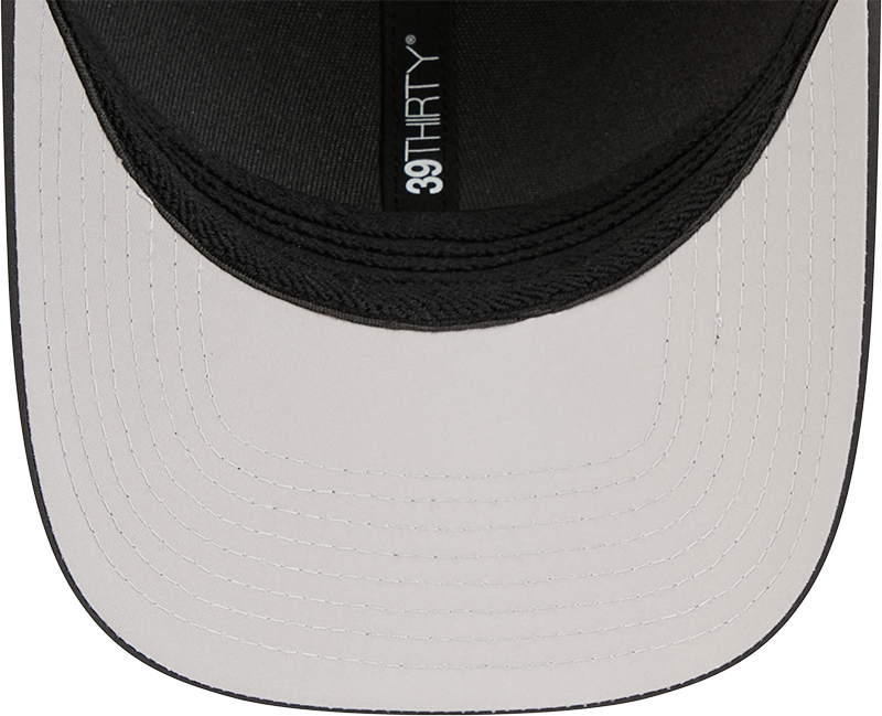Chicago Cubs New Era M-Crown 39Thirty Metallic Black Performance Flex Fit Hat Official Team Hat Sports Fan Cap Official MLB Team Hat Baseball Fan Cap