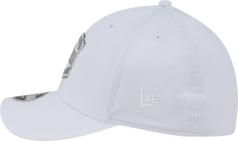 Chicago Cubs New Era M-Crown 39Thirty Alternate 2 Metallic White Performance Flex Fit Hat Official Team Hat Sports Fan Cap Official MLB Team Hat Baseb