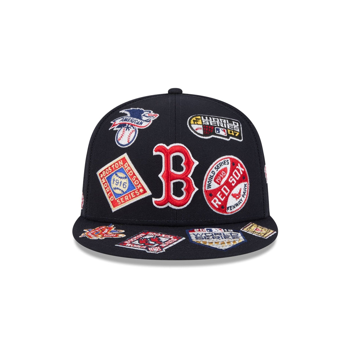 Boston Red Sox MLB All Over Patch 59FIFTY New Era Official Team Hat Sports Fan Cap Official MLB Team Hat Baseball Fan Cap