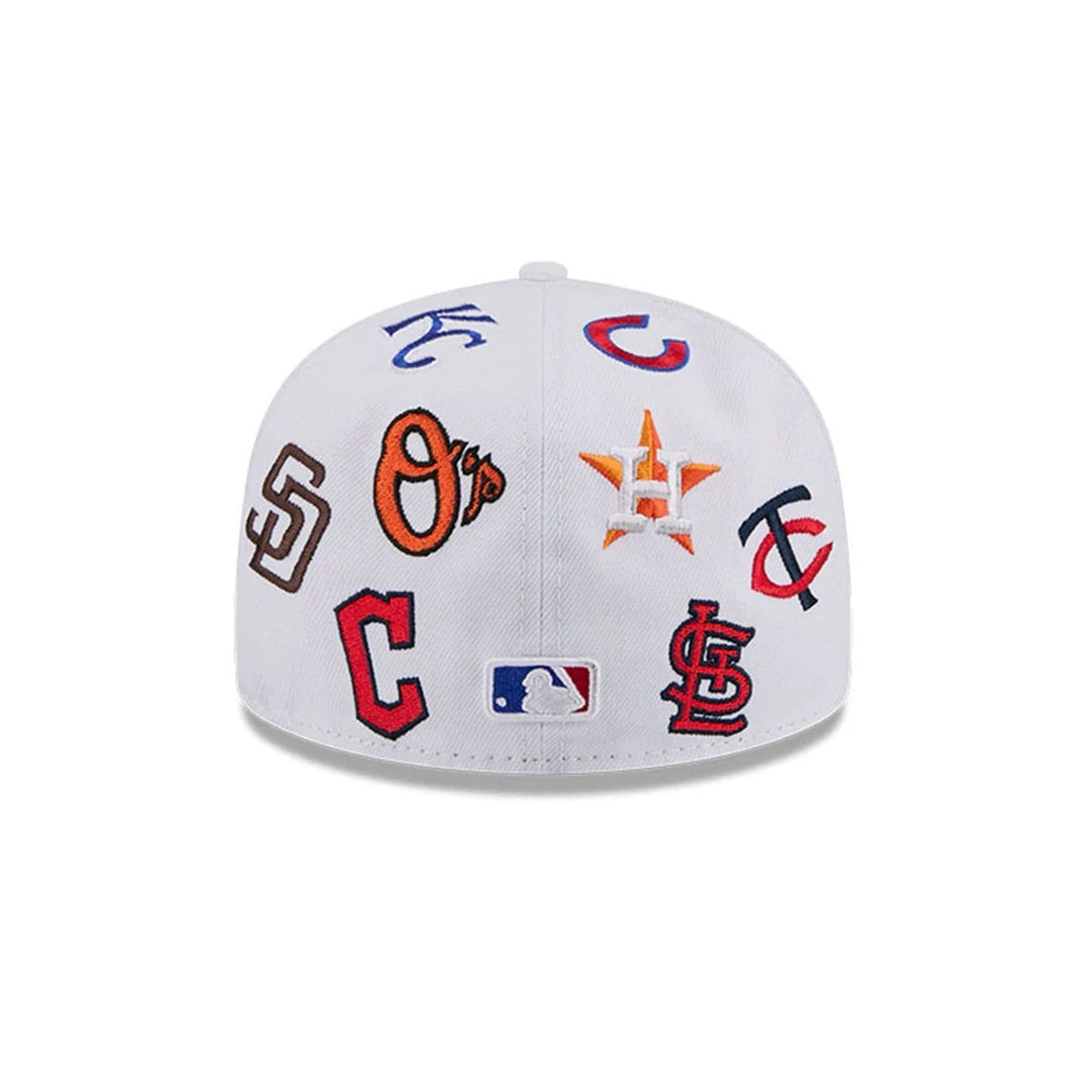 MLB All Over Patch 59FIFTY Fitted New Era White Official Team Hat Sports Fan Cap Official MLB Team Hat Baseball Fan Cap
