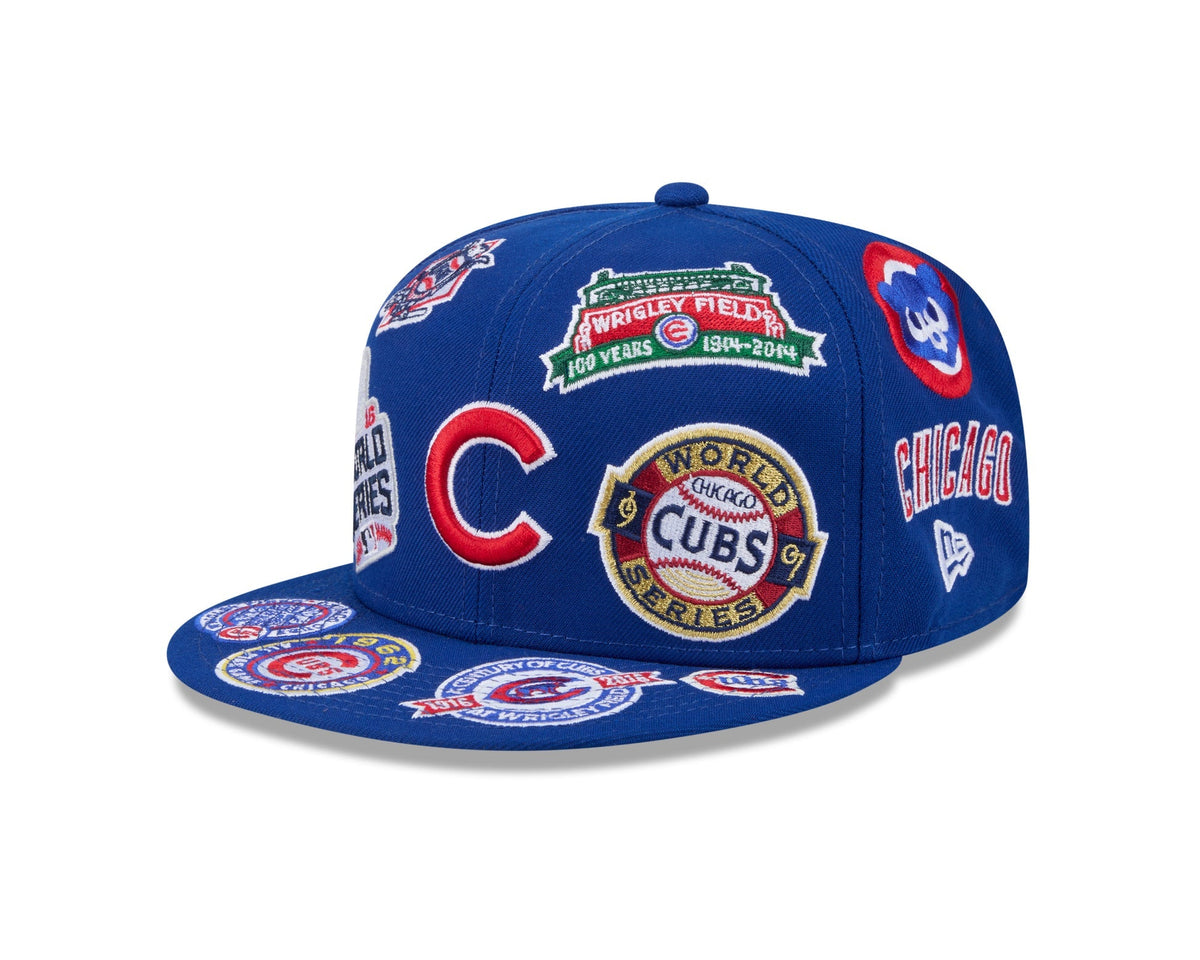 Chicago Cubs MLB All Over Patch 59FIFTY Fitted New Era Official Team Hat Sports Fan Cap Official MLB Team Hat Baseball Fan Cap