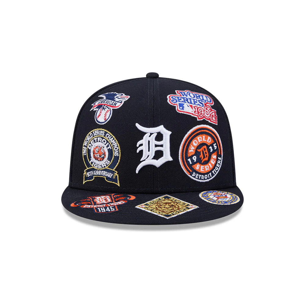 Detroit Tigers MLB All Over Patch 59FIFTY New Era Official Team Hat Sports Fan Cap Official MLB Team Hat Baseball Fan Cap
