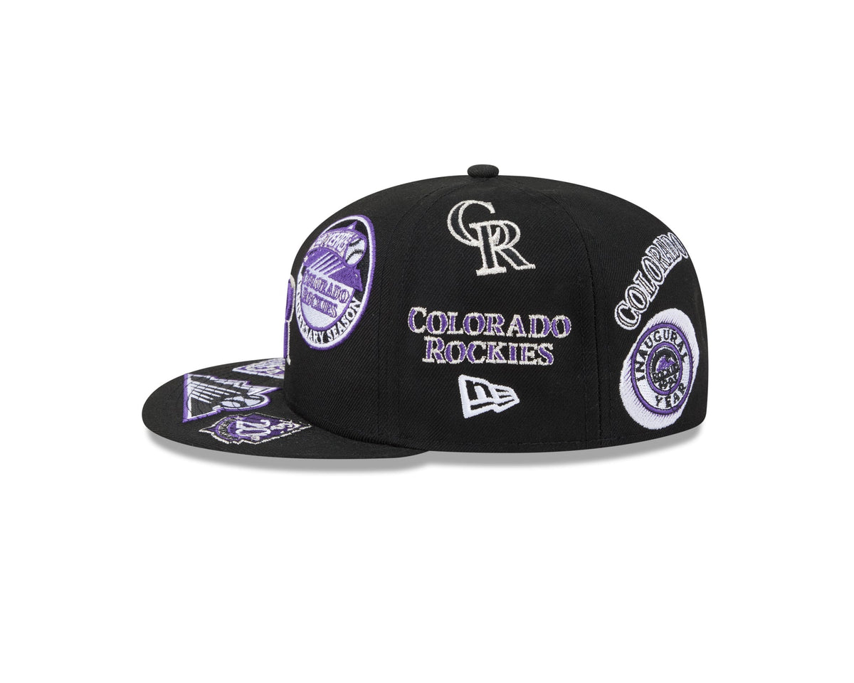 Colorado Rockies MLB All Over Patch 59FIFTY Fitted New Era Official Team Hat Sports Fan Cap Official MLB Team Hat Baseball Fan Cap