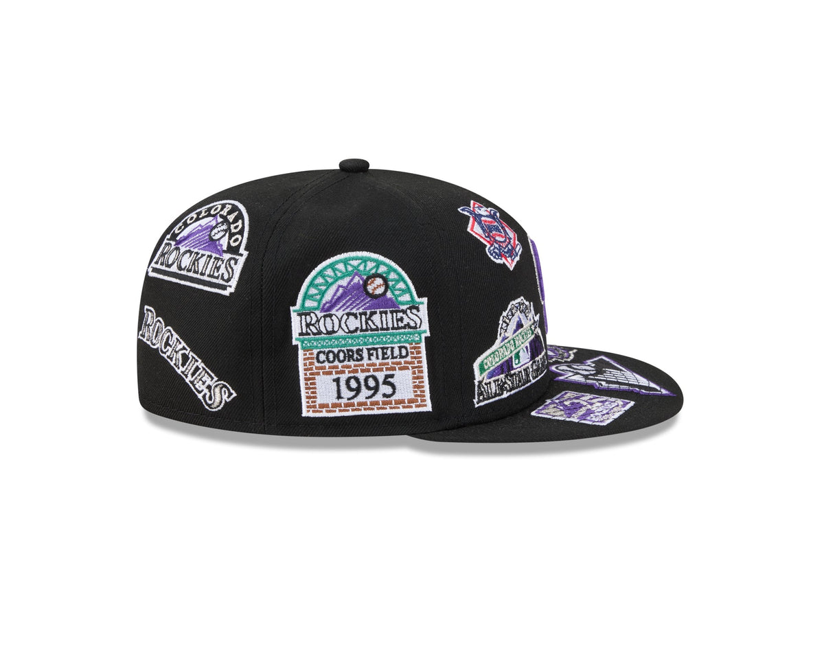 Colorado Rockies MLB All Over Patch 59FIFTY Fitted New Era Official Team Hat Sports Fan Cap Official MLB Team Hat Baseball Fan Cap