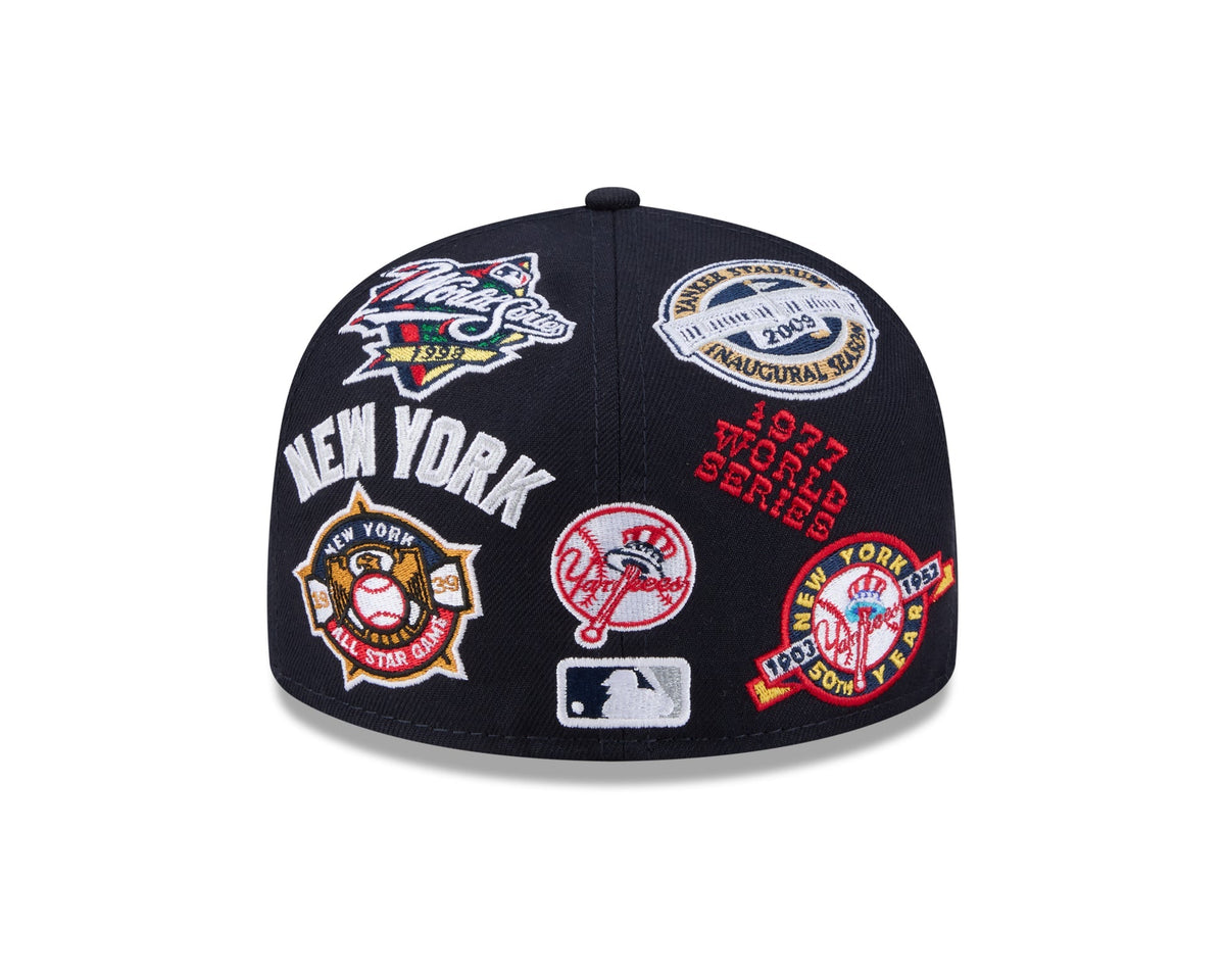 New York Yankees MLB All Over Patch 59FIFTY New Era Official Team Hat Sports Fan Cap Official MLB Team Hat Baseball Fan Cap
