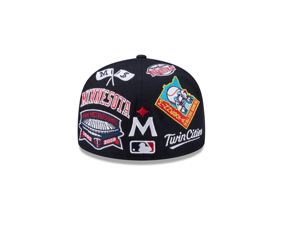 Minnesota Twins MLB All Over Patch 59FIFTY Fitted New Era Official Team Hat Sports Fan Cap Official MLB Team Hat Baseball Fan Cap