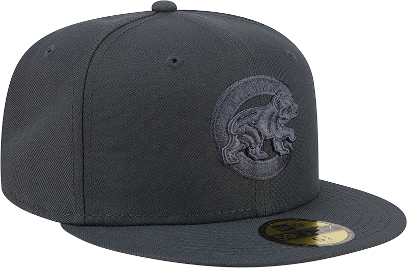 Chicago Cubs Storm Gray Walking Bear Logo 59FIFTY Fitted Cap By New Era Official Team Hat Sports Fan Cap Official MLB Team Hat Baseball Fan Cap