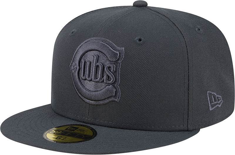 Chicago Cubs Storm Gray 2nd Alternate Logo 59FIFTY Fitted Cap By New Era Official Team Hat Sports Fan Cap Official MLB Team Hat Baseball Fan Cap