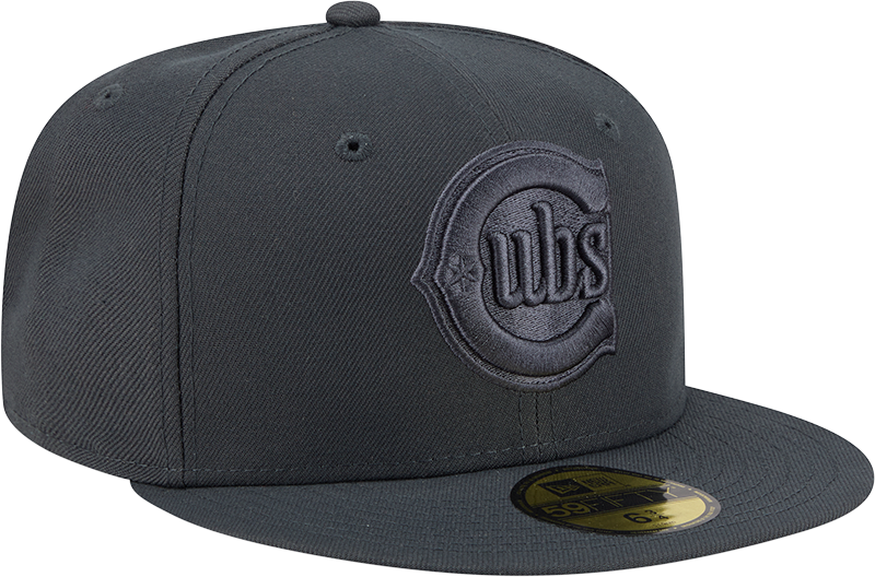 Chicago Cubs Storm Gray 2nd Alternate Logo 59FIFTY Fitted Cap By New Era Official Team Hat Sports Fan Cap Official MLB Team Hat Baseball Fan Cap