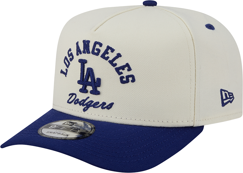 Los Angeles Dodgers New Era Arched Ivory A-Frame 9FIFTY Snapback Hat Official Team Hat Sports Fan Cap Official MLB Team Hat Baseball Fan Cap