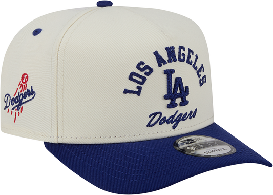Los Angeles Dodgers New Era Arched Ivory A-Frame 9FIFTY Snapback Hat Official Team Hat Sports Fan Cap Official MLB Team Hat Baseball Fan Cap