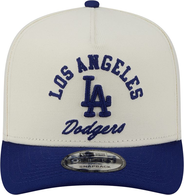 Los Angeles Dodgers New Era Arched Ivory A-Frame 9FIFTY Snapback Hat Official Team Hat Sports Fan Cap Official MLB Team Hat Baseball Fan Cap