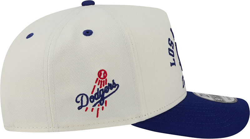 Los Angeles Dodgers New Era Arched Ivory A-Frame 9FIFTY Snapback Hat Official Team Hat Sports Fan Cap Official MLB Team Hat Baseball Fan Cap