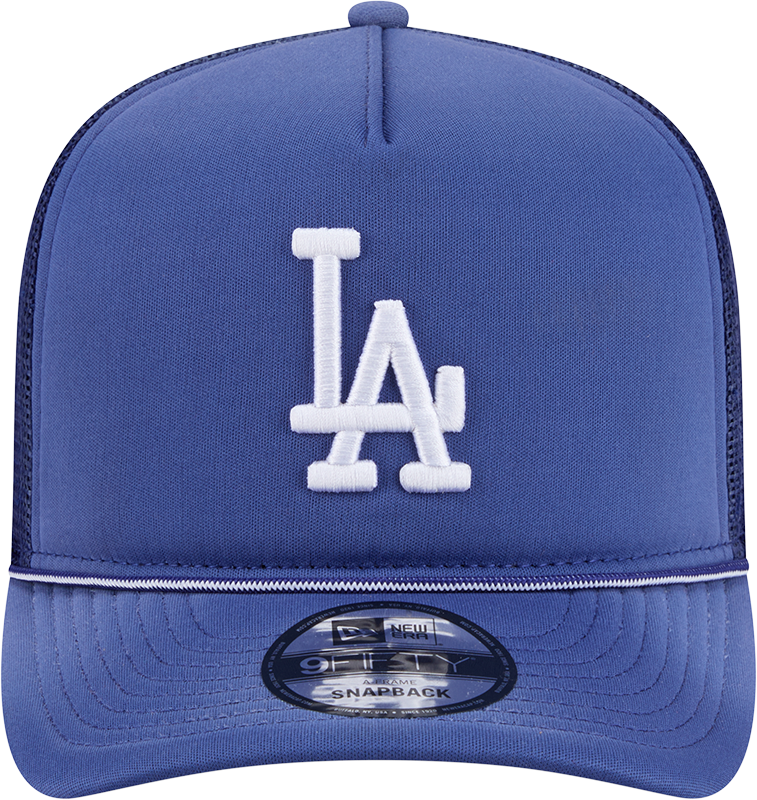 Los Angeles Dodgers New Era Blue Worn A-Frame 9FIFTY Trucker Snapback Hat Official Team Hat Sports Fan Cap Official MLB Team Hat Baseball Fan Cap
