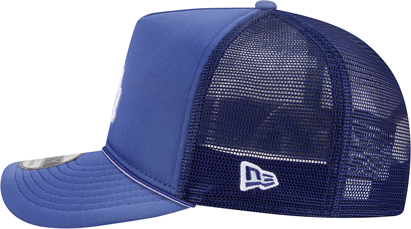 Los Angeles Dodgers New Era Blue Worn A-Frame 9FIFTY Trucker Snapback Hat Official Team Hat Sports Fan Cap Official MLB Team Hat Baseball Fan Cap