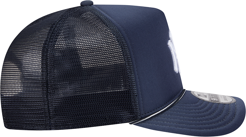 New York Yankees New Era Navy Worn A-Frame 9FIFTY Trucker Snapback Hat Official Team Hat Sports Fan Cap Official MLB Team Hat Baseball Fan Cap