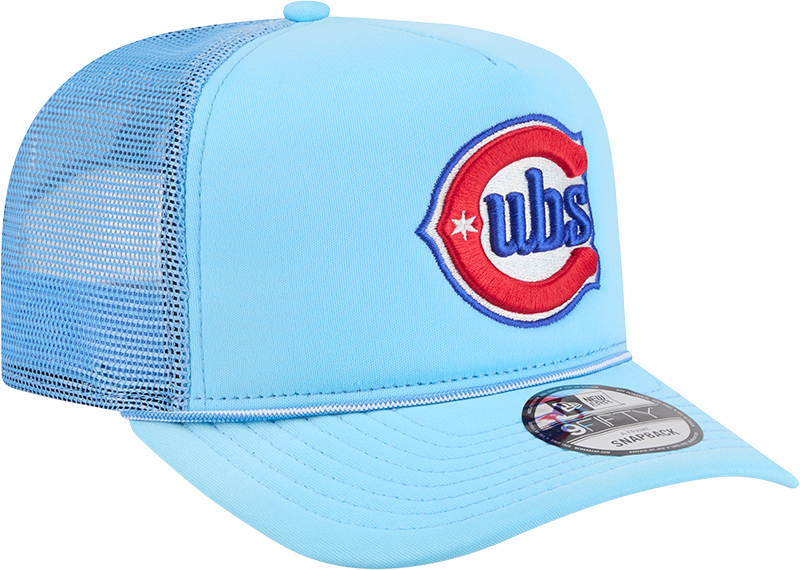 Chicago Cubs New Era Blue Worn A-Frame 9FIFTY Trucker Snapback Hat Official Team Hat Sports Fan Cap Official MLB Team Hat Baseball Fan Cap