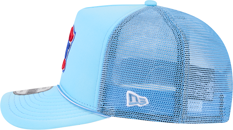 Chicago Cubs New Era Blue Worn A-Frame 9FIFTY Trucker Snapback Hat Official Team Hat Sports Fan Cap Official MLB Team Hat Baseball Fan Cap