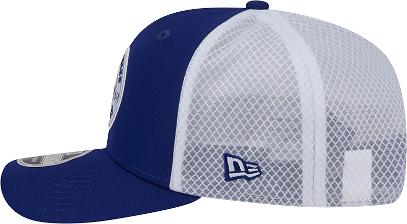 Men s Los Angeles Dodgers New Era Circle Patch 9SEVENTY Trucker Adjustable Hat Official Team Hat Sports Fan Cap Official MLB Team Hat Baseball Fan Cap