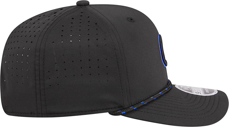 Chicago Cubs New Era Black Sport Rope 9SEVENTY Stretch Snap Adjustable Hat Official Team Hat Sports Fan Cap Official MLB Team Hat Baseball Fan Cap