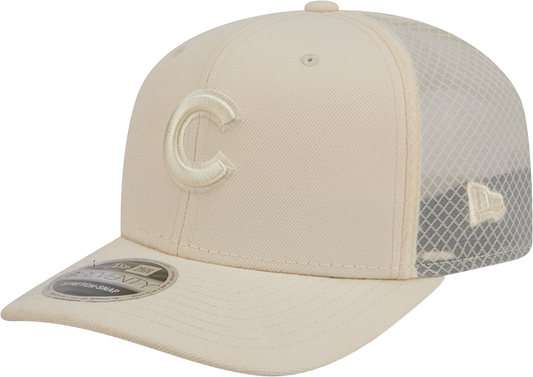 Men s Chicago Cubs New Era Light Beige Color Pack 9SEVENTY Trucker Adjustable Hat Official Team Hat Sports Fan Cap Official MLB Team Hat Baseball Fan