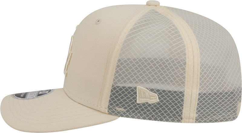Men s Los Angeles Dodgers New Era Light Beige Color Pack 9SEVENTY Trucker Adjustable Hat Official Team Hat Sports Fan Cap Official MLB Team Hat Baseba