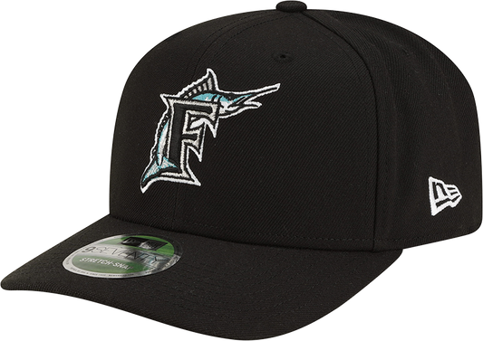 Florida Marlins Cooperstown New Era Black 9SEVENTY Adjustable Hat Official Team Hat Sports Fan Cap Official MLB Team Hat Baseball Fan Cap