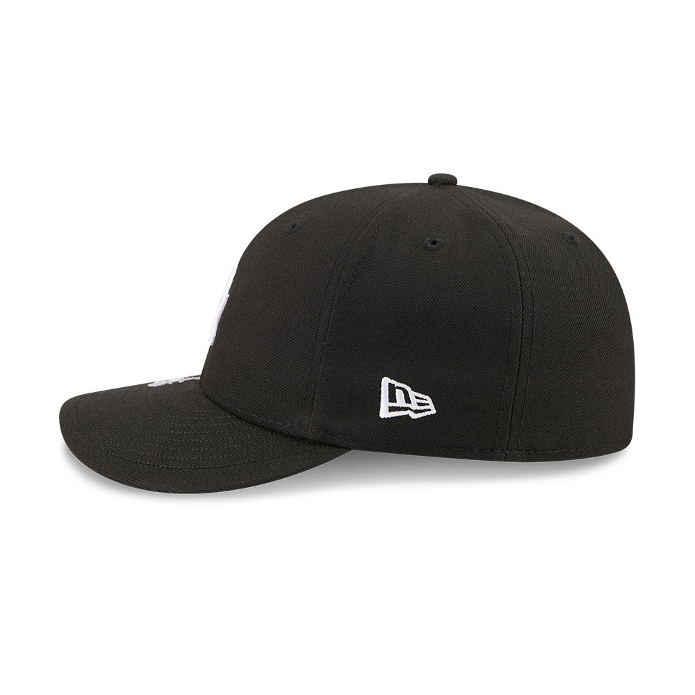 Los Angeles Dodgers MLB Waves 59FIFTY Fitted New Era Black White Official Team Hat Sports Fan Cap Official MLB Team Hat Baseball Fan Cap